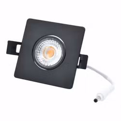 LED Spot Camini, vinklingsbar fyrkantig svart