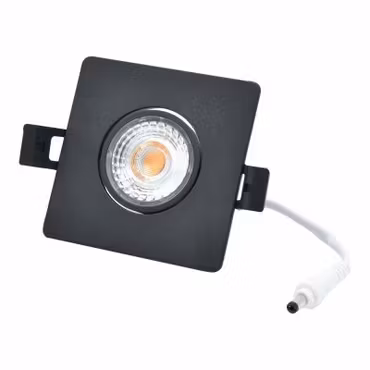 LED Spot Camini, vinklingsbar fyrkantig svart