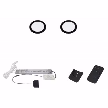 LED set 2x Moonlight svart med fjärrkontroll