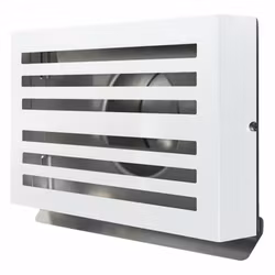 Ytterväggshuv BETA ø125mm vit, inbyggd kallrasskydd