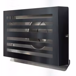 Ytterväggshuv BETA ø125mm svart, inbyggd kallrasskydd