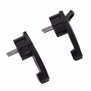 Platt stickpropp svart