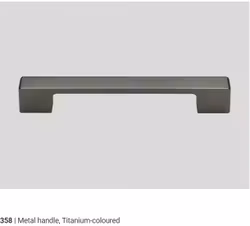 Handtag titanfärgad (Noblessa, nr. 358)