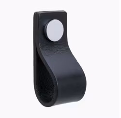 Beslag design Loop Läder/polerad krom (7 färger)