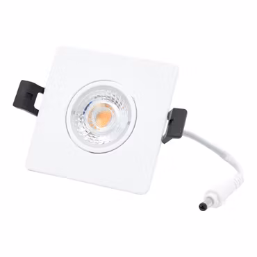 LED Spot Camini, vinklingsbar fyrkantig vit