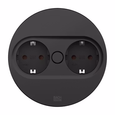 BACHMANN Twist 2 rund, svart (2-vägs)