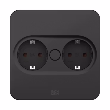 BACHMANN Twist 2 fyrkantig, svart (2-vägs)