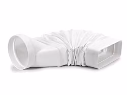 Flexibel rektangulär köksfläktslang 222x89mm med muff 150mm