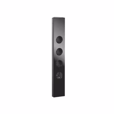 Hörnbox Mira Snap svart glas 3-vägs med integrerad USB-C kabel