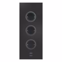 Hörnbox Asta 3-vägs svart med USB-A/C (stående/liggande)