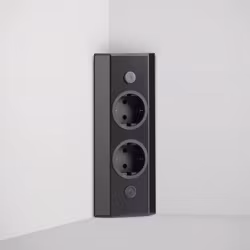 Hörnbox Mira 2-vägs svart (stående/liggande)