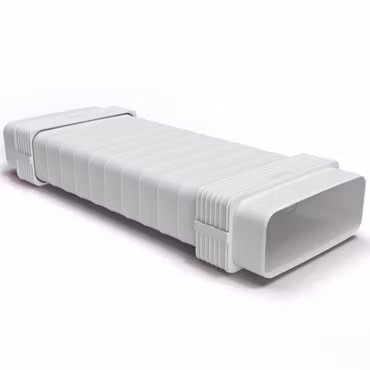 Flexibel rektangulär köksfläktslang med slätända 222x89mm