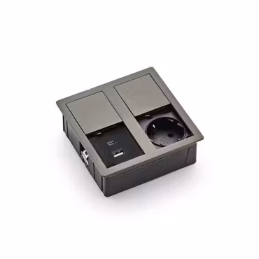 VersaHit Dual, 1-vägs + USB A/C, Gun metall