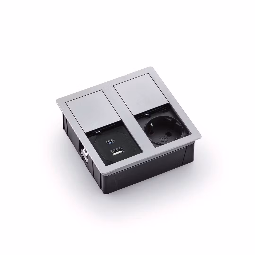 VersaHit Dual, 1-vägs + USB-A/C, Rostfri