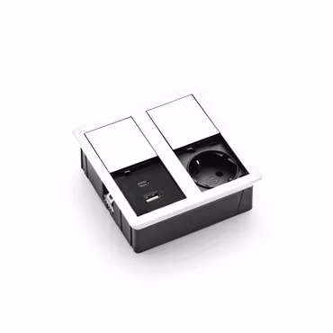 VersaHit Dual, 1-vägs + USB-A/C, Vit