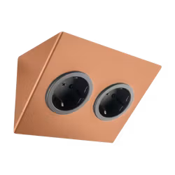 Hörnbox Bella 2-vägs koppar (liggande)