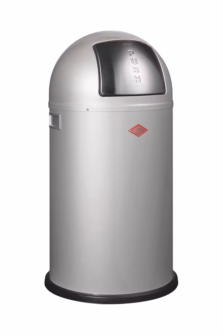 Wesco Pushboy Papperskorg Silver 50L