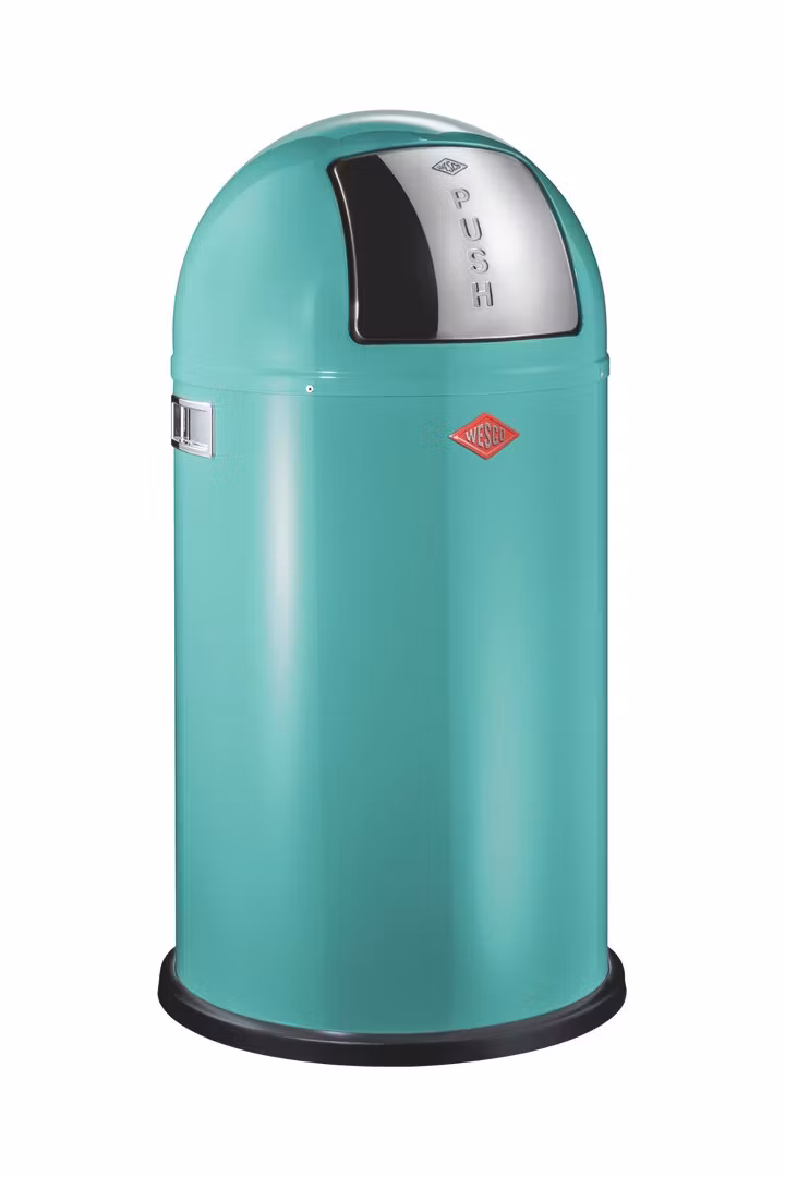 Wesco Pushboy Papperskorg Turkos 50L