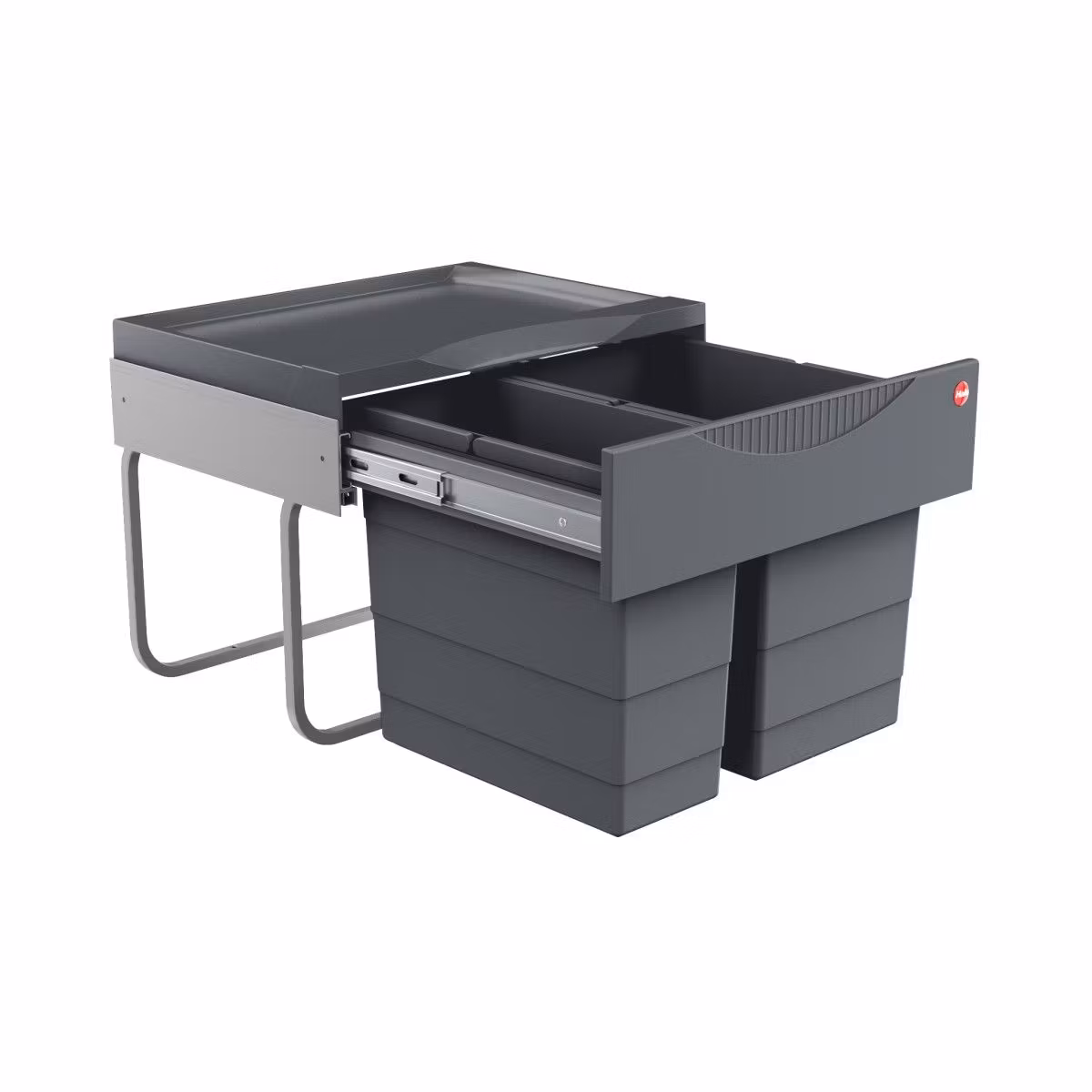 HAILO SpaceSaver 12+18L mörkgrå