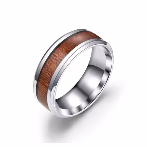 Silverwood Steel Ring – Träinläggning