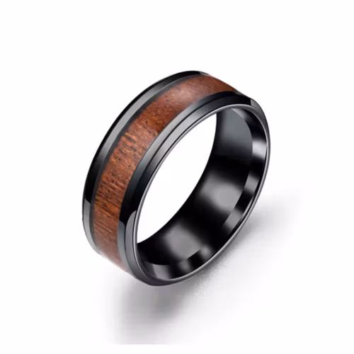 Blackwood Steel Ring – Träinläggning