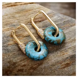 Golden Spirit – Turquoise örhängen