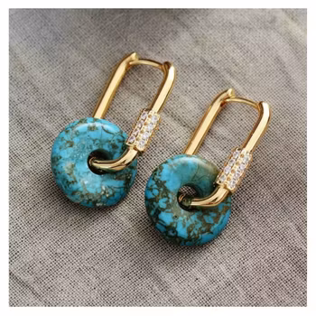 Golden Spirit – Turquoise örhängen