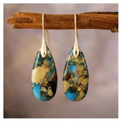 Golden Spirit – Shoushan Stone Örhängen