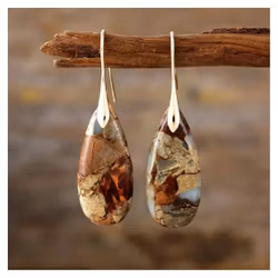 Golden Spirit – Camel Gold Shoushan Stone Örhängen