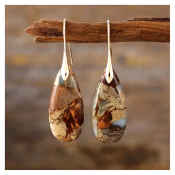 Golden Spirit – Camel Gold Shoushan Stone Örhängen