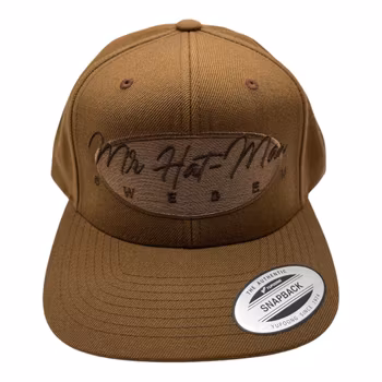 YP6089M  Classic SnapBack - Brown with a brown front oval and dark brown text