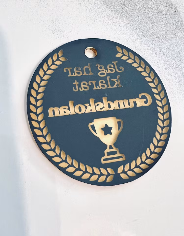 "Jag har klarat"-medalj - Eget val av ord