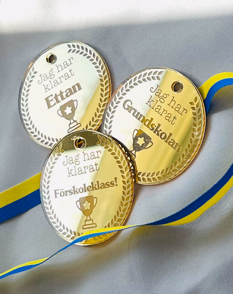 "Jag har klarat"-medalj - Eget val av ord