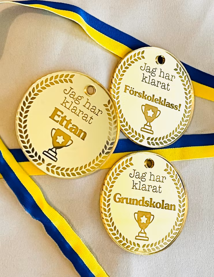"Jag har klarat"-medalj - Eget val av ord