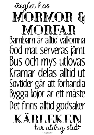 Regler hos - eget val av namn