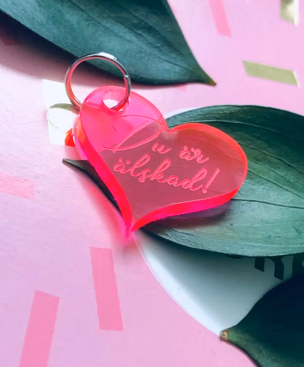 Du är älskad! Neonrosa