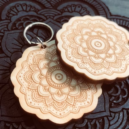 Peaceful Mandala - nyckelring