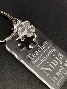 Teacher Ninja! Nyckelring med eget namn