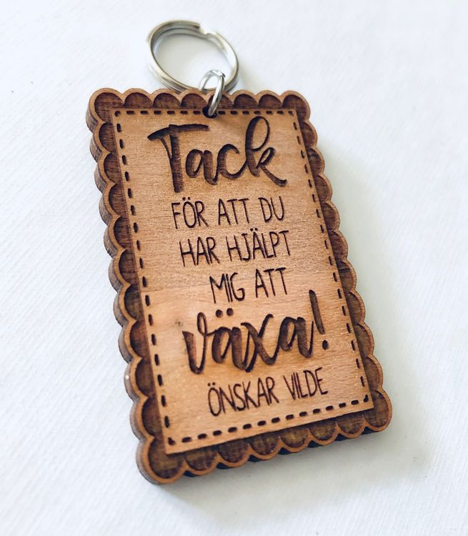 Tack - med eget namn på