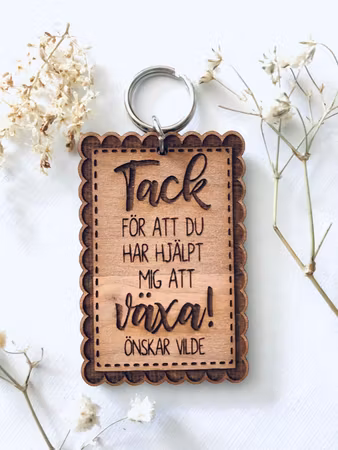 Tack - med eget namn på