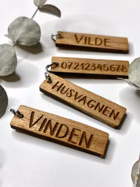 Träberlock med namn