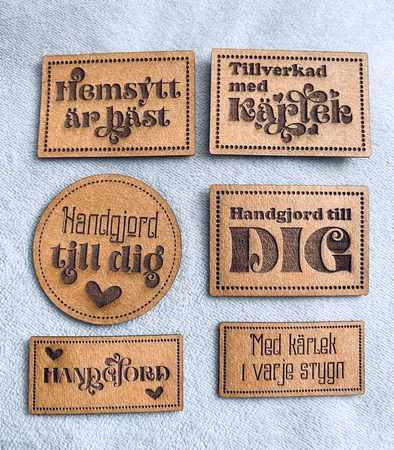 Mixpack 6 stycken - Konstläderlappar
