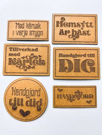 Mixpack 6 stycken - Konstläderlappar