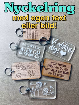 Nyckelring med egen bild/text