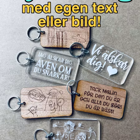Nyckelring med egen bild/text