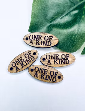 One of a kind - 10-pack trätagg