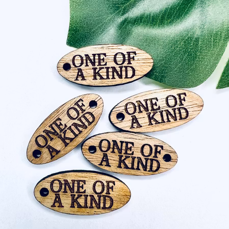 One of a kind - 10-pack trätagg