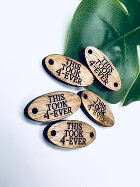 This took 4-ever - 10-pack trätagg