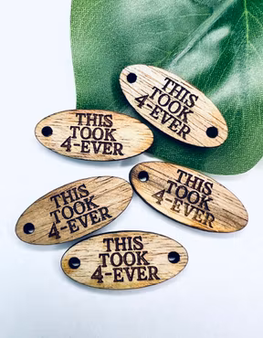 This took 4-ever - 10-pack trätagg