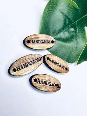 Handgjord - 10-pack trätagg